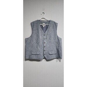 Joseph Abboud linen Blend vest waistcoat mens 2X Grey Excellent!